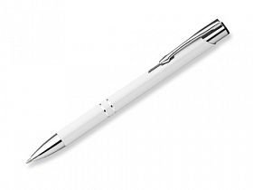Ручка шариковая OLEG, металл,белая/серебро